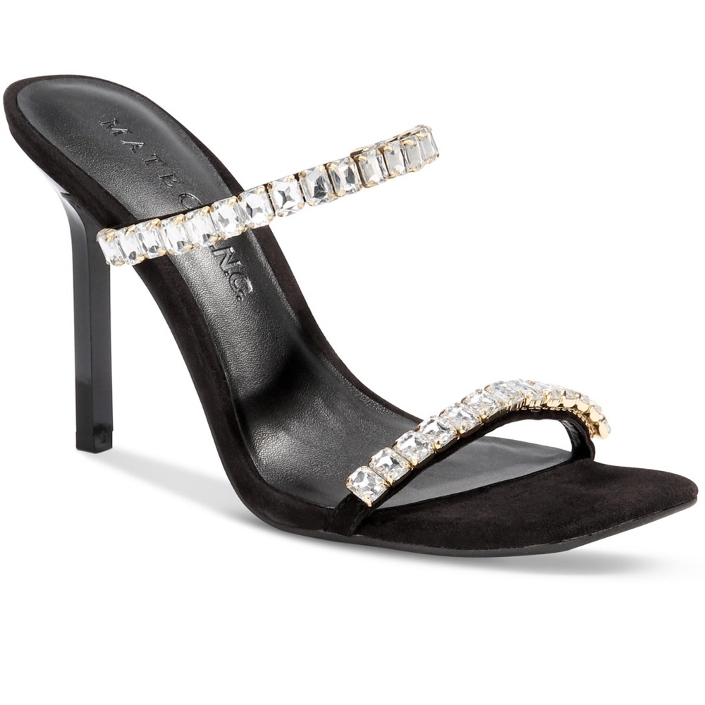 Inc Rhinestone Slip On Sandal Heels